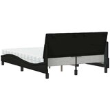 vidaXL Postelja z vzmetnico črna 140x200 cm blago | Shoptok.si