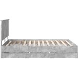  Krevetna konstrukcija s ladicama Betonski sivi 150 x 200 cm | shoptok.hr