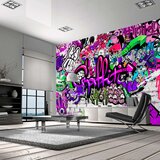  Tapeta - Purple Graffiti 100x70 Cijene