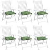  Jastuci za stolice 6 kom s uzorkom lišća 40x40x7 cm od tkanine | shoptok.hr
