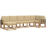  Set vanjskih sofa 7 kom. Bijela i bež Poliester | shoptok.hr
