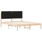 vidaXL Posteljni okvir z oblazinjenim vzglavjem Črna 140 x 200 cm | Shoptok.si