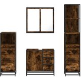  4-dijelni set kupaonskog namještaja boja hrasta drveni | shoptok.hr
