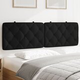 vidaXL Vzglavna stranica črna 160 cm žamet | Shoptok.si