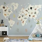  Foto tapeta - Pastel Planet - Animals and Underwater Plants on a Map 450x315 Vodootporna | shoptok.hr
