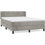 The Living Store Box spring postelja z vzmetnico svetlo siv 140x190 cm žamet - Box Spring Postelja, (21489417) | Shoptok.si