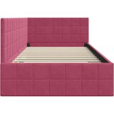  Kutni okvir kreveta boja crnog vina 100 x 200 cm Baršun | shoptok.hr