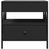  Stolić za kavu s beskonačnim LED svjetlima crni 50 x 50 x 51 cm | shoptok.hr
