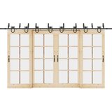  Komplet opreme za drsna vrata 400 cm jeklo črne barve, (22047052) | Shoptok.si