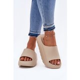 EVENTO Foam Women's Slippers On Platform Beige Xalvania | shoptok.hr