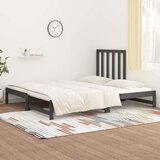  Dnevni ležaj na izvlačenje sivi 2x(90x200) cm masivna borovina | shoptok.hr