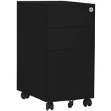 vidaXL Premična arhivska omara črna 30x45x59 cm jeklo | Shoptok.si