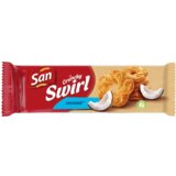San crunchy swirl coconut keks 168g Cene
