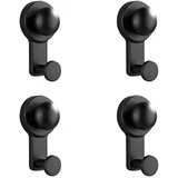 Set 4 belih sesalnih kavljev iz nerjavečega jekla, brez vrtanja Black, (5000296485)