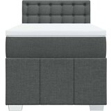 vidaXL Okvir kreveta s oprugama i madrac tamnosivi 80x200cm od tkanine | shoptok.hr