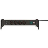 Brennenstuhl Alu-Office-Line vtičnica z USB Power Delivery Funkcija polnjenja USB 4-way 1.8m H05VV-F 3G1.5 1391040420 razdelilna letev s stikalom vtič, (20457241) | Shoptok.si