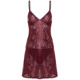 Trendyol Ženski set babydoll i gaćice THMAW21LL0002, Bordo Cene