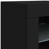  Komoda s LED svjetlima crna 162 x 37 x 67 cm | shoptok.hr