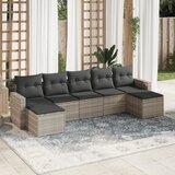 vidaXL 7-dijelni set vrtnih sofa svjetlosivi od poliratana Cijene