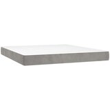  Krevet s oprugama i madracem svjetlosivi 160x200 cm baršunasti | shoptok.hr