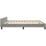  Posteljni okvir z vzglavjem svetlo siv 160x200 cm žamet, (20788194) | Shoptok.si