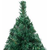  Umjetno osvijetljeno božićno drvce s kuglicama zeleno 180cm PVC | shoptok.hr
