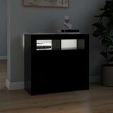  Komoda s LED svjetlima crna 80 x 35 x 75 cm | shoptok.hr