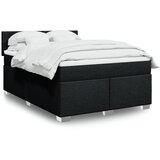 Maison Chic Box spring posteljni - Vzmetna postelja z vzmetnico črn 140x190 cm blago SL11690, (21881847) | Shoptok.si