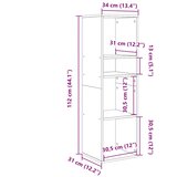 Ormarić za knjige boja hrasta 34x31x112 cm konstruirano drvo | shoptok.hr