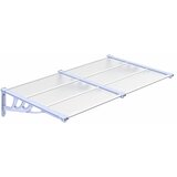 Maison Chic Nadstrešek - Senčniki za vrata siv in prozoren 152,5x90 cm polikarbonat, (22039609) Cene