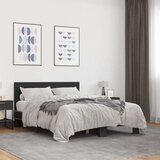 vidaXL Okvir kreveta crni 120 x 200 cm od konstruiranog drvo i metal | shoptok.hr