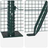 vidaXL Zavarena žičana ograda s 13 prirubnicama Zelena 0.8x25 m Čelik | shoptok.hr