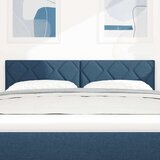 vidaXL Naslon za glavo z diamantnim vzorcem modre barve 160 cm, (22054131) | Shoptok.si