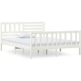 The Living Store Posteljni okvir bel 120x190 cm trden les - Posteljni Okvir, (21528369) | Shoptok.si