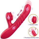 Erospace G-Spot Vibrator with Thrusting Motion & Clitoral Stimulation Sweet Play A2 Red | shoptok.hr