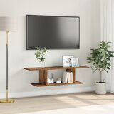 vidaXL TV ormar s policom s pohranom Smeđa 103 x 30 x 26.5 cm Konstruirano drvo Cijene