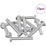  Vijak za zaključavanje 12 pcs Srebrno M6 x 35 mm Čelik | shoptok.hr