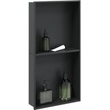  Niša za tuš mat crna 32x62x9 cm nehrđajući čelik | shoptok.hr