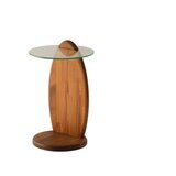 Hanah home surf - chesnut, transparent chesnuttransparent side table | ePonuda.com