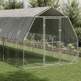  Kavez za kokoši s krovom 2,5x6x2,25 m pocinčani čelik | shoptok.hr