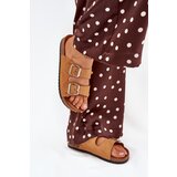 Boto Women's Cork Platform Sandals With Buckles Camel Livara Cene