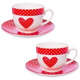 Orion Rdeče porcelanaste skodelice v kompletu 2 kos 280 ml - Orion Cene