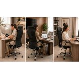 Sofotel Tamar 2465 ergonomska uredska stolica od mikromreže – črna | Shoptok.si