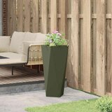  Cvetlično korito Oljčno zelena 30 x 30 x 75 cm Jeklo, (5000207450) | Shoptok.si