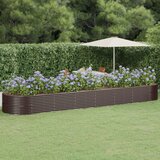 Furnova Visoka greda iz prašno premazanega jekla 584x140x68 cm rjava, (21922215) | Shoptok.si