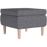 Furnova Stolček z lesenimi nogami svetlo siv iz blaga, (21954353) | Shoptok.si