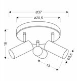 Candellux Lighting metalna stropna lampa u zlatnoj boji colly - | shoptok.hr