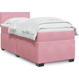  The Living Store Box spring postelja z vzmetnico roza 90x190 cm žamet - Box Spring Postelja, (21458210) Cene