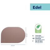 Kela PODMETAČ ZA STOL EDEL, 45x30x0,17cm PU-KOŽA SMEĐA | shoptok.hr