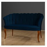 Atelier Del Sofa sofa dvosed daisy walnut wooden dark blue Cene